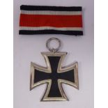 A German 1939 Iron Cross with a ribbon cased (Please Note: this lot is offered subject to the