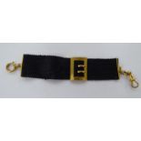 A 9ct gold mounted fob watch chain,