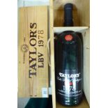 A large bottle of 1978 Taylor's Vintage Port boxed T0S9