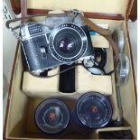 A 'vintage' Kodak Retina Reflex III camera boxed with accessories TO9