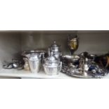 Silver plated: to include a tazza with a pierced border 10''dia OS8