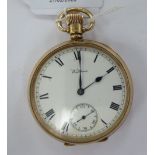 A Waltham 9ct gold pocket watch,