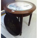 A modern mahogany finished occasional table,