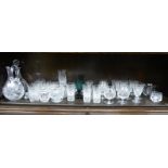 Glassware: to include a set of six Edinburgh cut crystal whiskey tumblers RSM