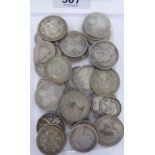 Uncollated pre 1947 British coins: to include a Victorian Florin 11