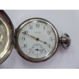 An early 20thC silver cased Waltham pocket watch,