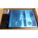 An 1810 Company (unused) stainless steel kitchen sink with a subsidiary drainer 23''w;