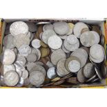 Uncollated British pre-decimal and world coins: to include a 1920s American half dollar OS10