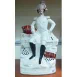 A late 19thC Staffordshire pottery figure 'Napoleon' 16''h CA