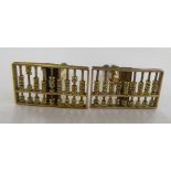 A pair of 14ct gold 'abacus' cufflinks 11