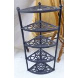 A modern Le Creuset cast metal, five tier pot stand 34''h 15.