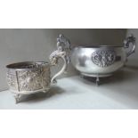 Asian silver coloured/white metal items, viz.