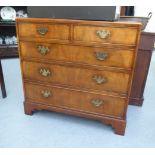 A modern mahogany four drawer dressing chest,