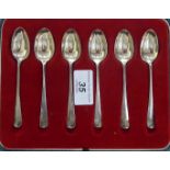 A set of six silver 1935 Jubilee teaspoons 'British Hall Marks' cased OS10