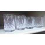 Two sets of four Waterford crystal tumblers OS1