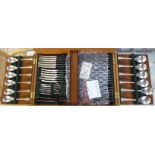 An Old Hall Alveston pattern fifty piece canteen of cutlery and flatware,