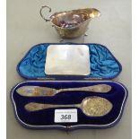 Silver collectables: to include a sauce boat,