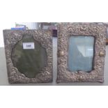 Two similar early 20thC silver mounted photograph frames mixed marks 8'' x 6.