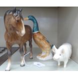 Three Beswick china model animals, viz. a horse 6.