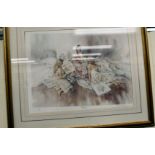 Gordon King - 'Trilogy' three seated women Limited Edition 293/750 print bears a signature 21''