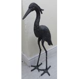 A cast and patinated cast metal garden ornament,