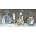 Scent bottles: to include a Lalique glass Pour Homme,