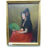 Constance Bradley - 'The Spanish Dress' oil on canvas bears a signature,