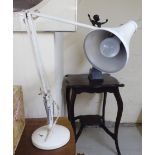 An 'original' white painted Anglepoise desk lamp BSR