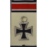 A German 1939 Iron Cross with a ribbon cased (Please Note: this lot is offered subject to the