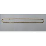 A 9ct gold double hoop link neckchain 11