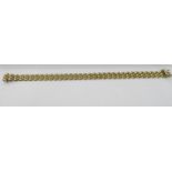 A 9ct gold bar link bracelet 11