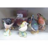 A set of ten Beswick china hedgerow birds: to include Goldcrest 2415;
