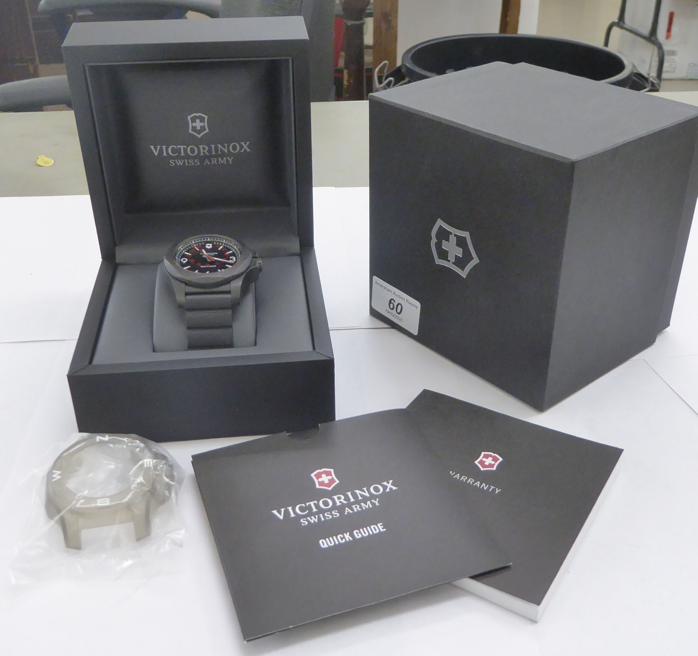 A Victroinox carbon cased Pilot wristwatch, - Image 2 of 3