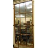 A 1960/70s mirror, sub-divided into twelve 'panes',