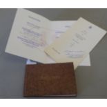 An autograph album,