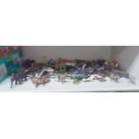 Diecast zoo and farmyard model animals: to include kangaroos, zebras,
