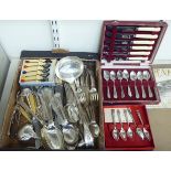 EPNS and stainless steel cutlery and flatware: to include a Kings pattern part dinner service