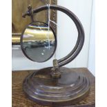 A Victorian style, lacquered brass magnifying glass,