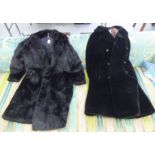 Lady's fashion accessories: to include a black mink three quarter length jacket with silk lining