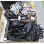 Scalextric track and accessories: to include a 'Pitstop Building'; a 'Grandstand and Spectators';