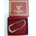 A silver Cartier keyring stamped 925 boxed 11