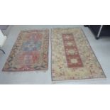 Rugs: to include a Kelim rug with geometric motifs,