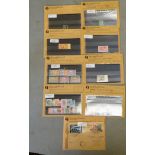 Uncollated postage stamps on Warwick and Warwick Order cards: to include a Penny Black,