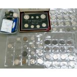 Coins, silver proof and other examples: to include British pre-decimal,