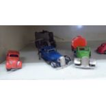 Tinplate model vehicles,