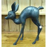 A modern cast and patinated bronze model,