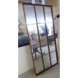 A 1960/70s mirror, sub-divided into twelve 'panes',