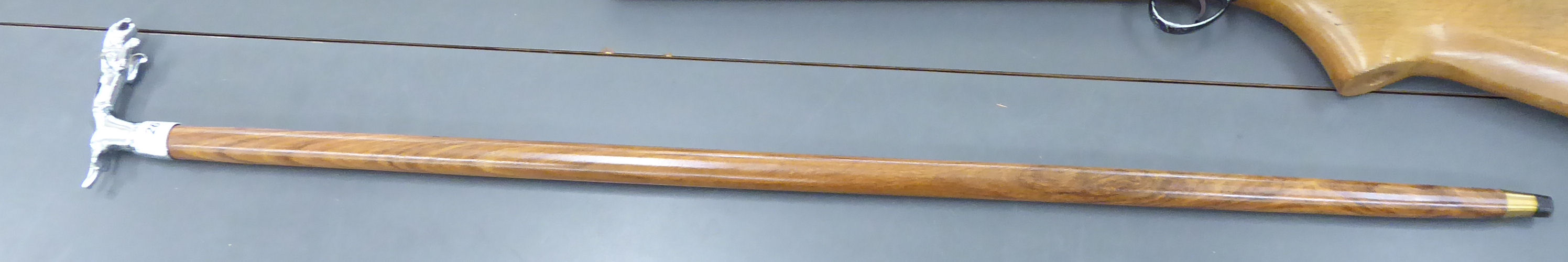 A hardwood walking stick,