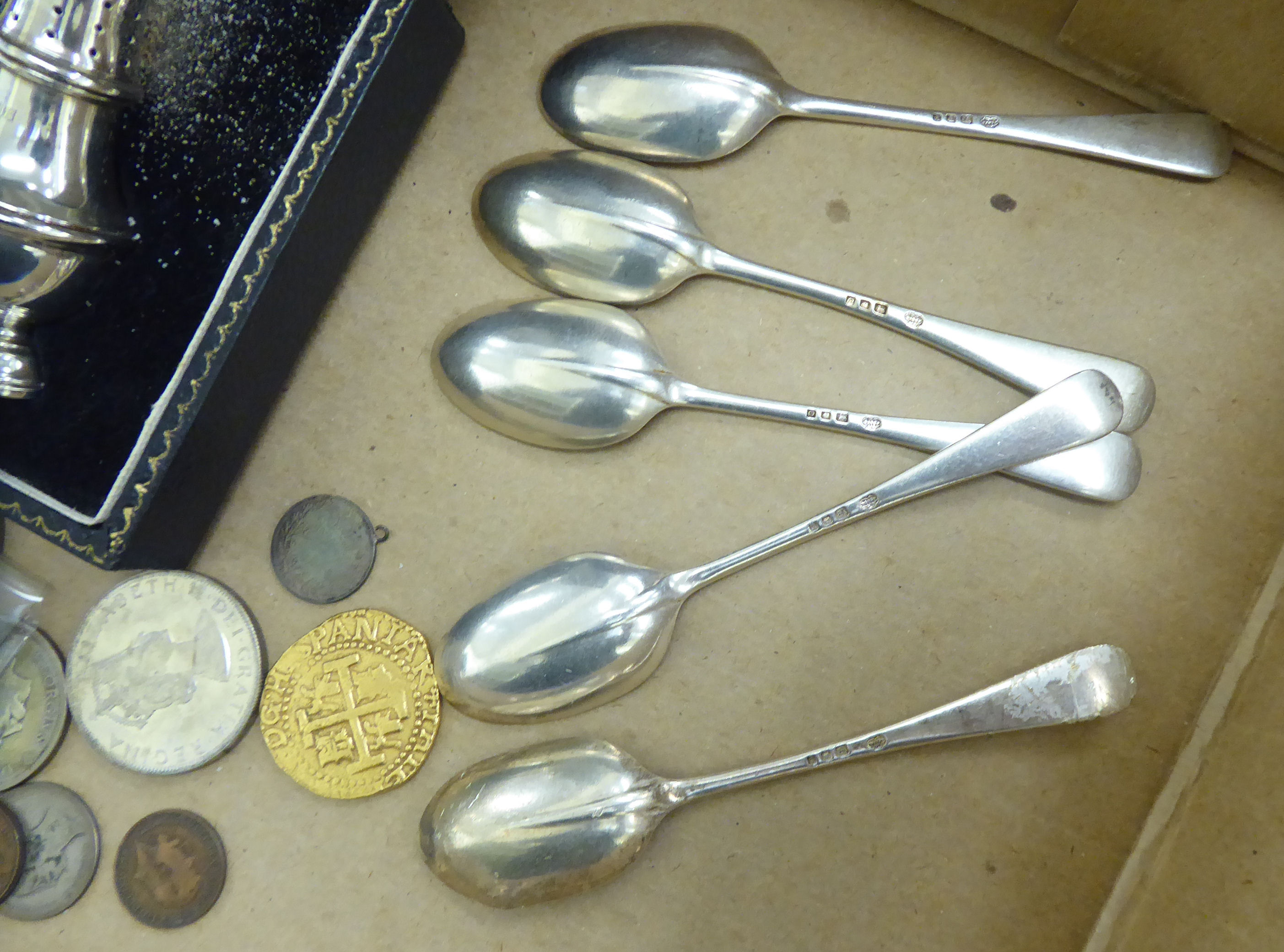 Silver collectables and coins: to include teaspoons; - Image 3 of 4