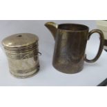 Silver collectables: to include an Edwardian string box of cylindrical form Birmingham 1905 2.